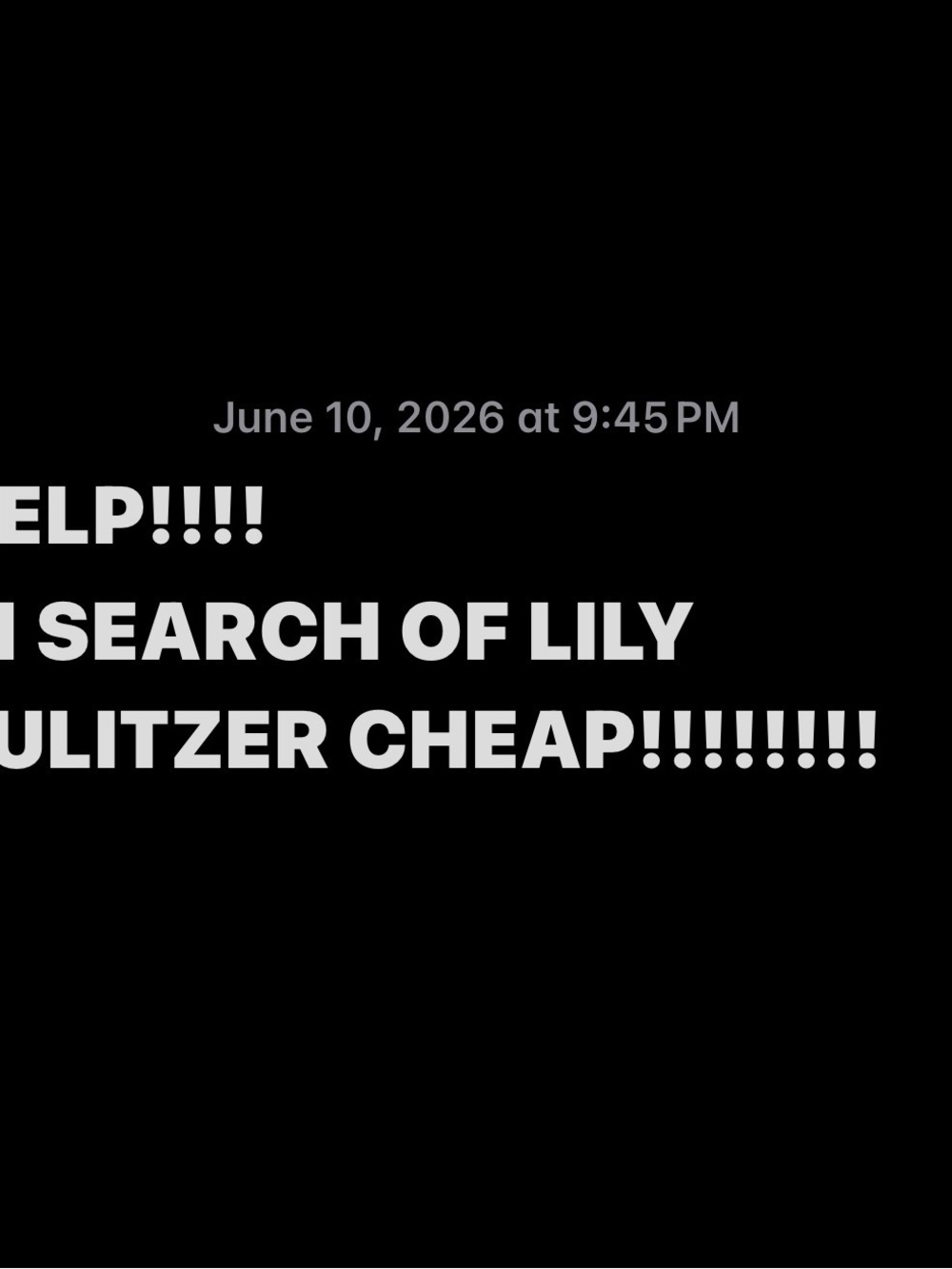 NFS- ISO Lily Pulitzer CHEAP!